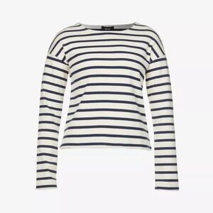 Me+em Breton top striped shirt classic preppy quiet luxury capsule us10/uk14